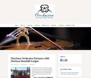 Harrison Orchestra New Website Design